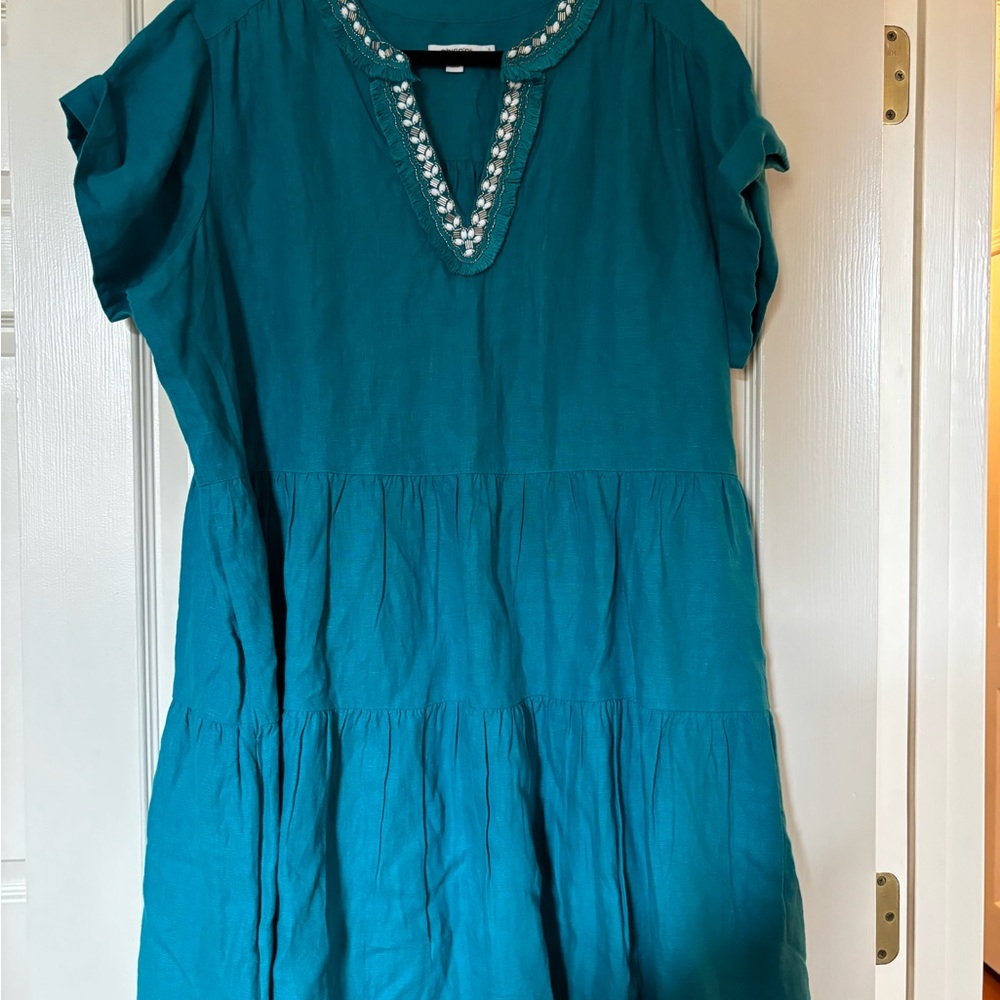 Chico's Teal Dress with Silver Accent